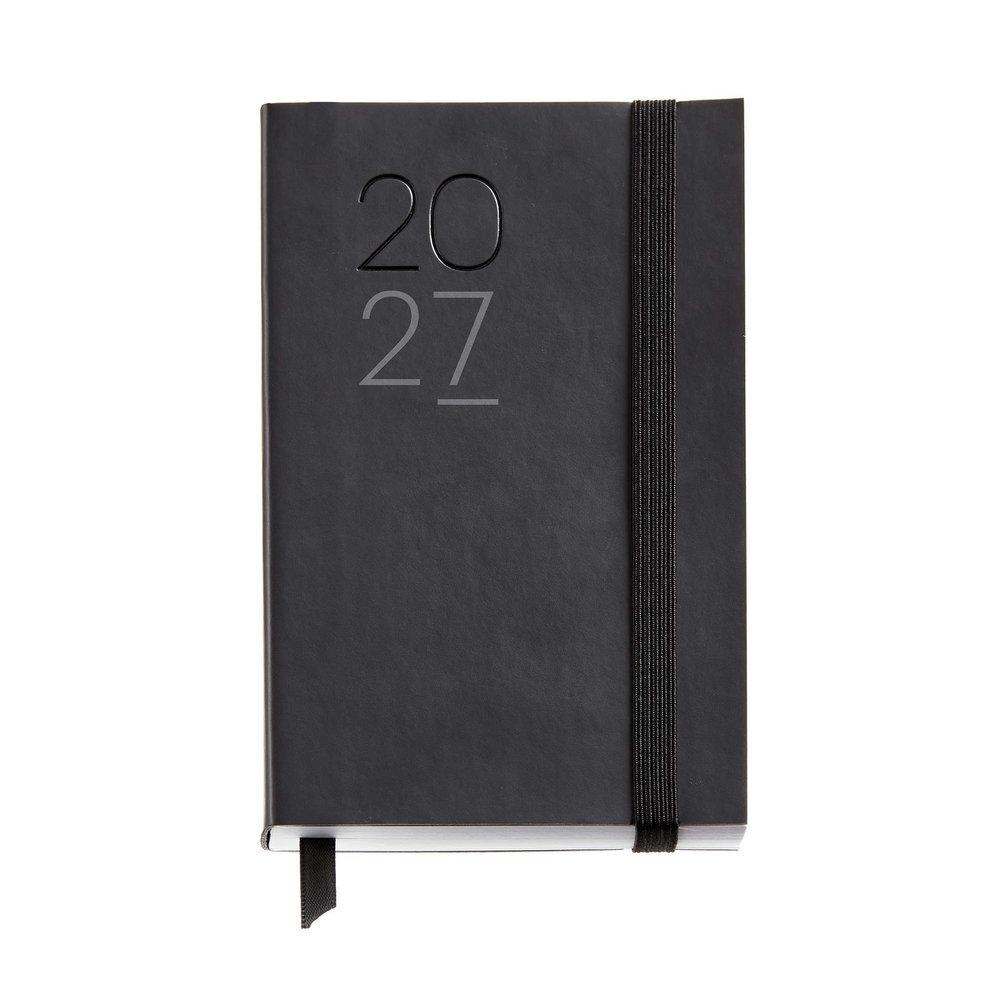 Agenda Miquelrius Anual 2027 90x140 Dia pagina Passport Luxor Flexible Negro MR31690