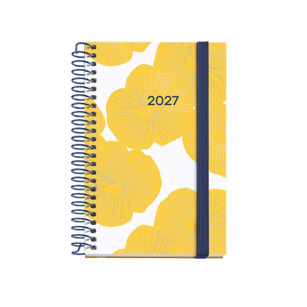 Agenda Miquelrius Anual 2027 80x120 Semana vista Caddy Espiral Golden Leaf MR39194