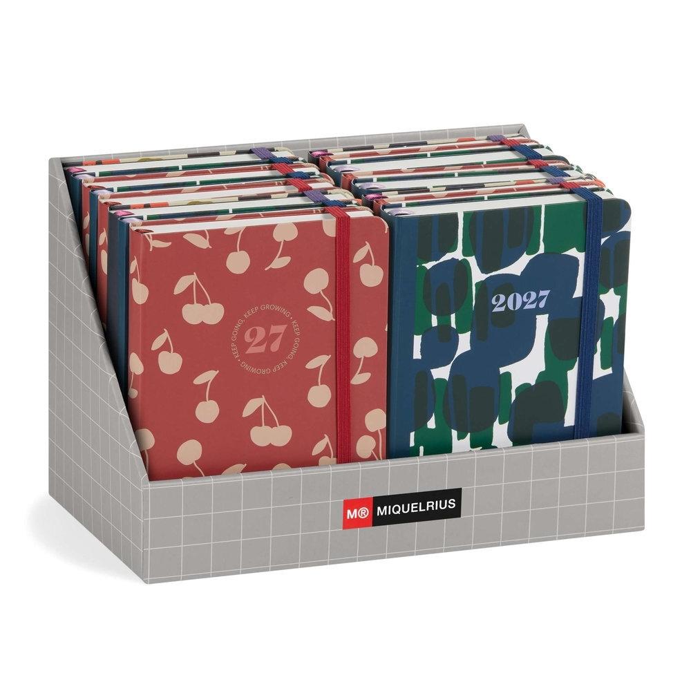 Expositor agendas anuales Miquelrius 2027 MR33458 Journal Cosidas 122x168 16 unidades