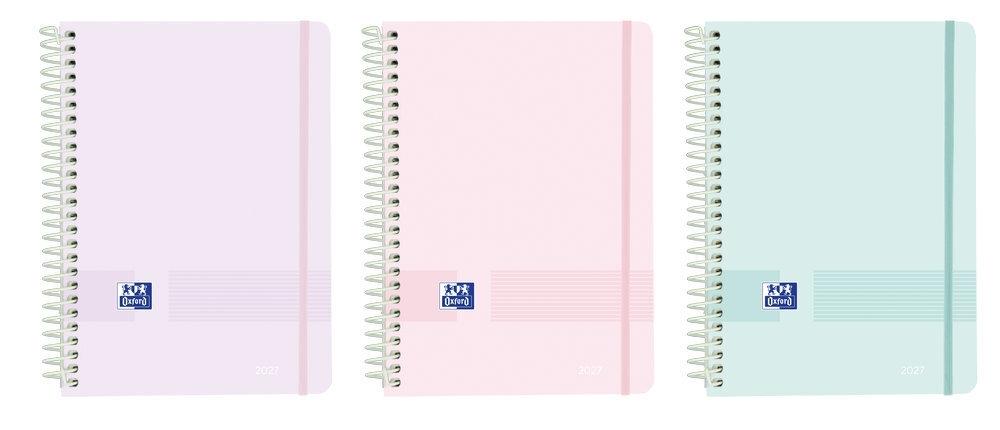 Agenda anual 2027 Oxford A5 Live&Go Semana vista Colores pastel surtido 400214897