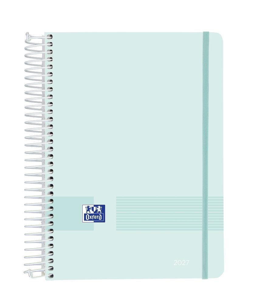 Agenda anual 2027 Oxford A5 Live&Go Dia pagina Azul pastel 400214896
