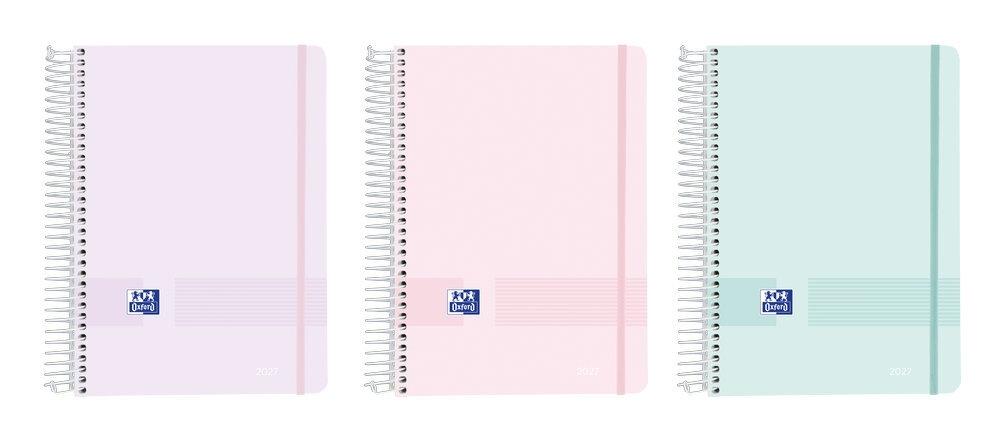 Agenda anual 2027 Oxford A5 Live&Go Dia pagina Colores pastel surtido 400214892