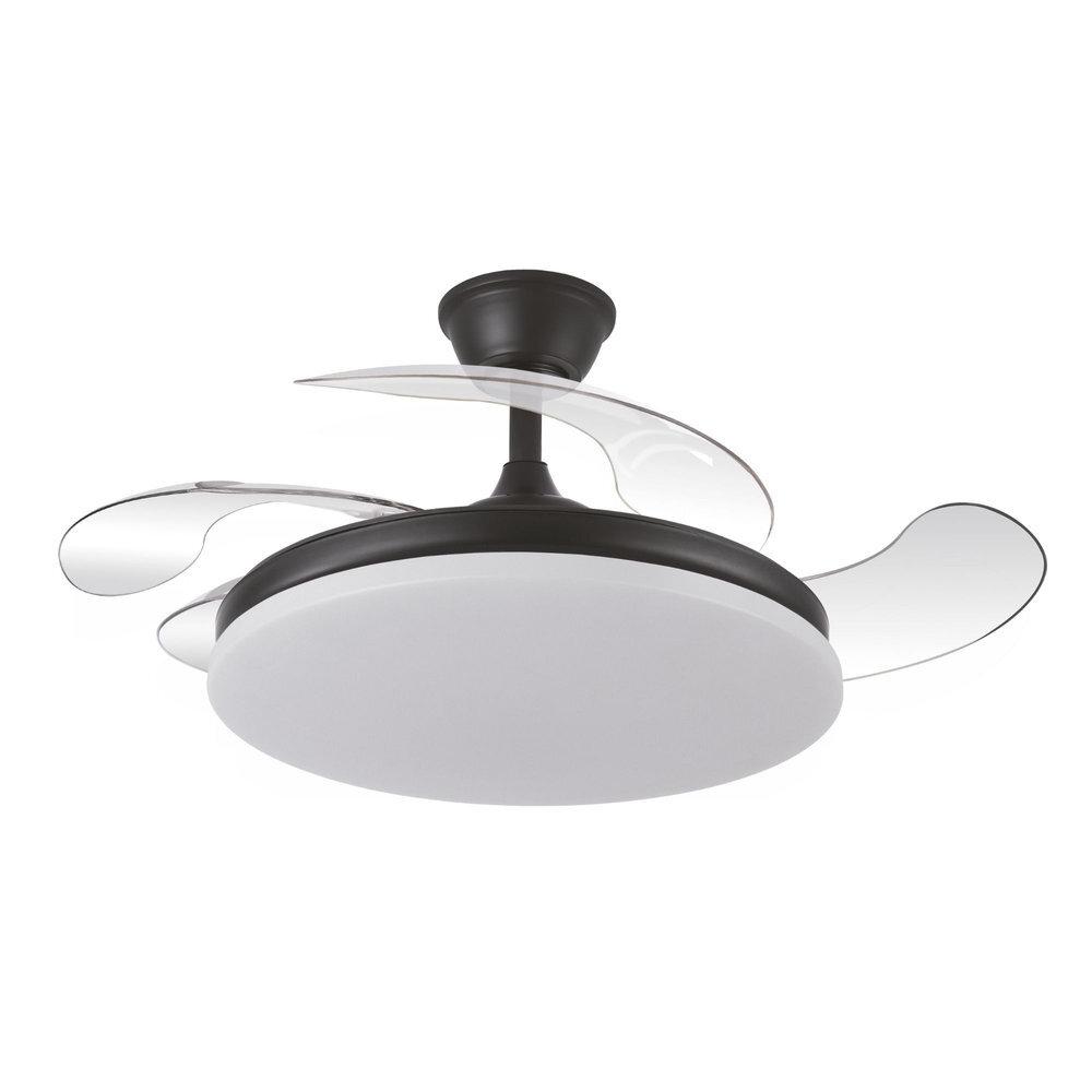 Ventilador techo con luz Yatek 59w negro EL01001