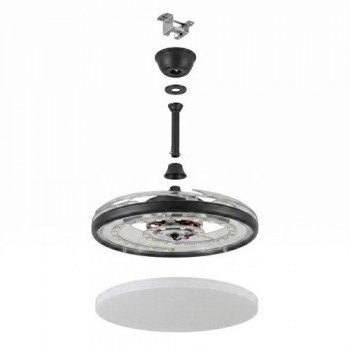 Ventilador techo con luz Yatek 59w negro EL01001