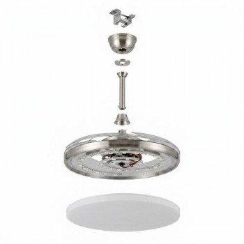 Ventilador techo con luz Yatek 59w plata EL01002