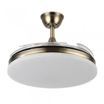 Ventilador techo con luz Yatek 59w dorado EL01003