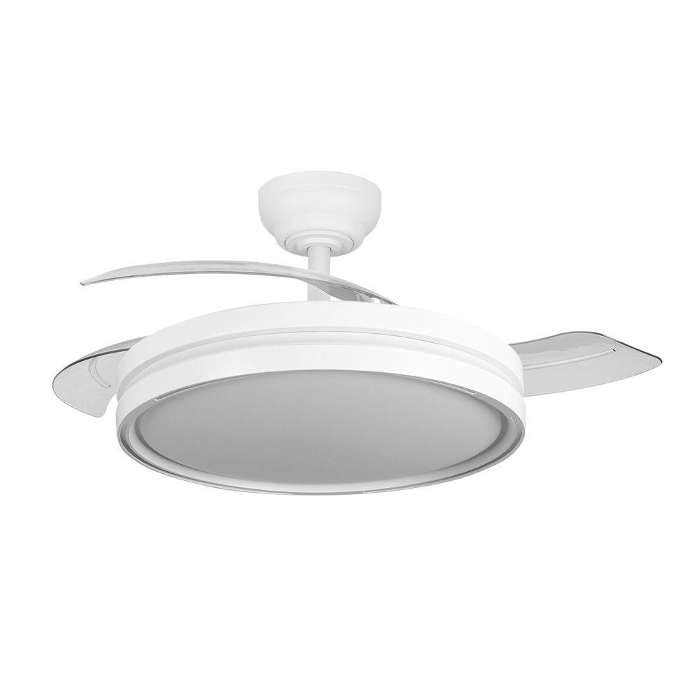 Ventilador techo con luz Yatek Mia silencioso 60w blanco EL01004