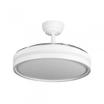 Ventilador techo con luz Yatek Mia silencioso 60w blanco EL01004