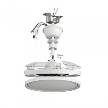Ventilador techo con luz Yatek Mia silencioso 60w blanco EL01004