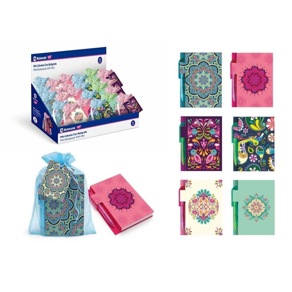 LIBRETA MANDALAS C/BOLIGRAFO EN BOLSITA SEDA BISMARK 334510