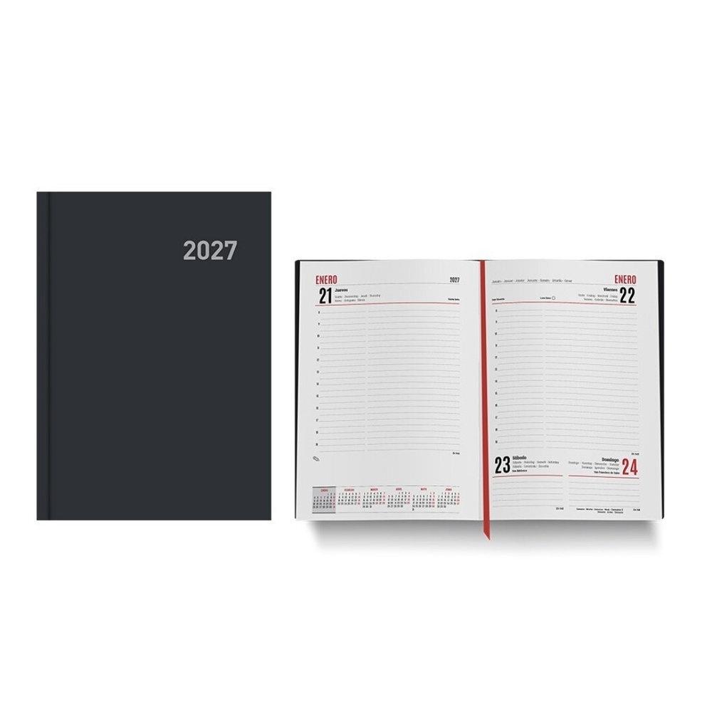 Agenda anual 2027 Ingraf Dia Pagina Paris Negro 357400 15x21 (No devolucion)
