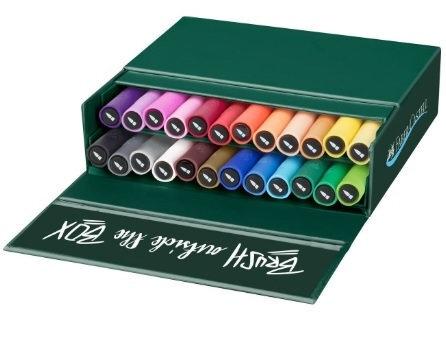 Estuche 24 rotuladores acrylic brush colores surtidos 286024 Faber Castell