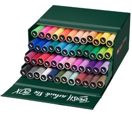 Estuche 48 rotuladores acrylic brush colores surtidos 286048 Faber Castell
