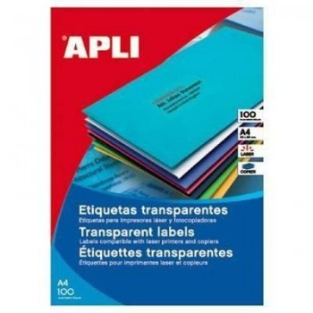 Etiqueta Apli 1223 48x25.4 Transparente. 20H.