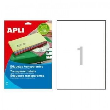 Etiqueta Apli 1223 48x25.4 Transparente. 20H.