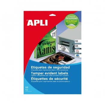 Etiquetas adhesivas poliéster de seguridad Apli