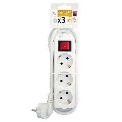 Regleta Garza 420003 3 tomas 1,4 metros con interruptor