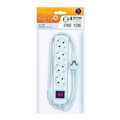 Regleta Garza 420004 4 tomas 1,4 metros con interruptor
