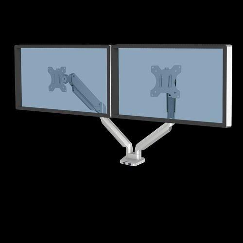Brazo monitor doble Fellowes Platinum Series plata 8056501
