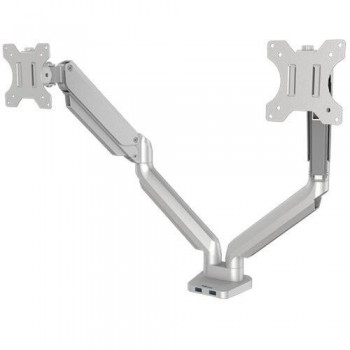 Brazo monitor doble Fellowes Platinum Series plata 8056501