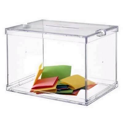 Urna electoral modelo oficina plegable color cristal 6158CSTP