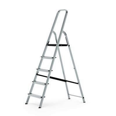 Escalera Doméstica de Aluminio con 5 Peldaños de 8cm 28009