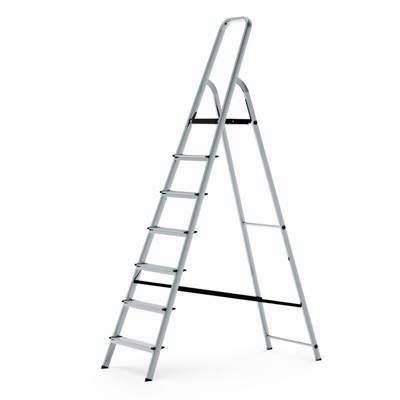 Escalera Doméstica de Aluminio con 7 Peldaños de 8cm 28011