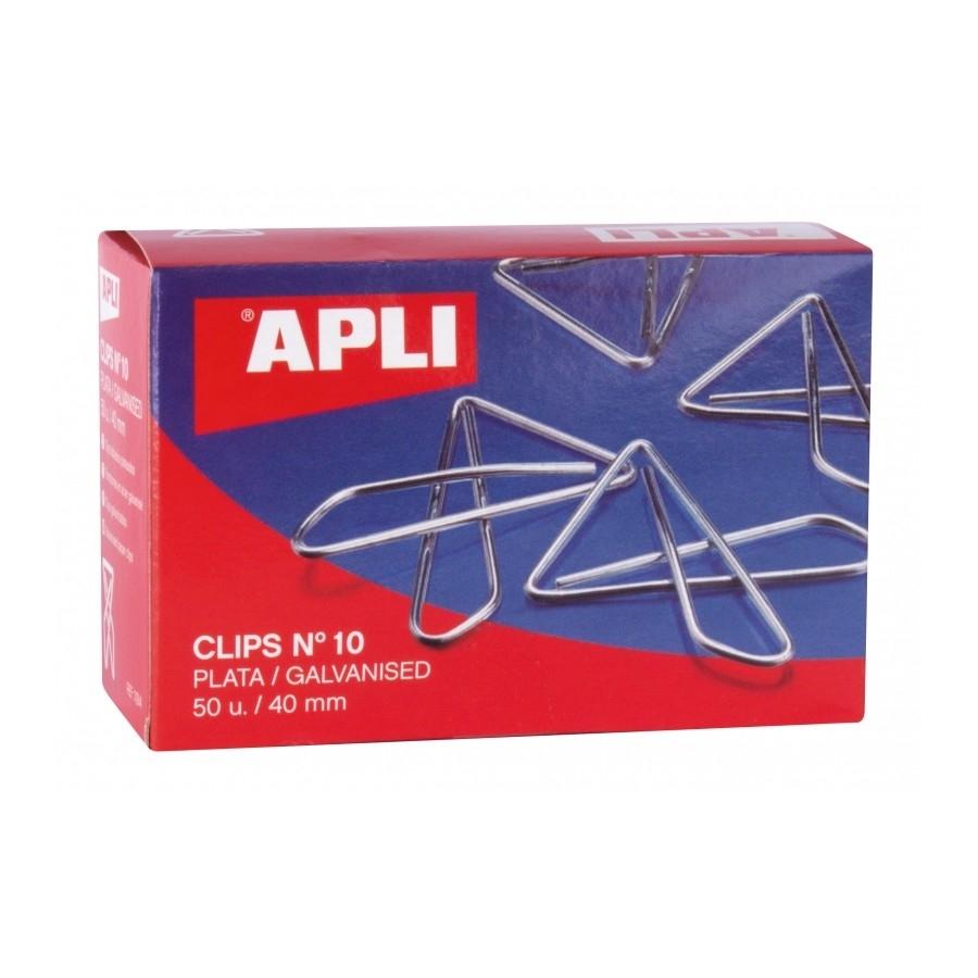 Clips pajarita Apli plateados