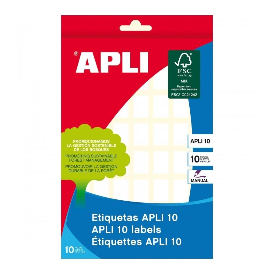 Etiquetas blancas Apli escritura manual