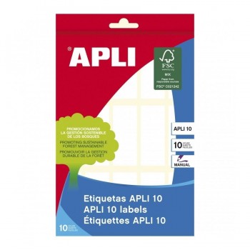 Etiquetas blancas Apli escritura manual