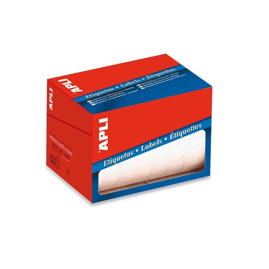 Etiquetas blancas en rollo Apli