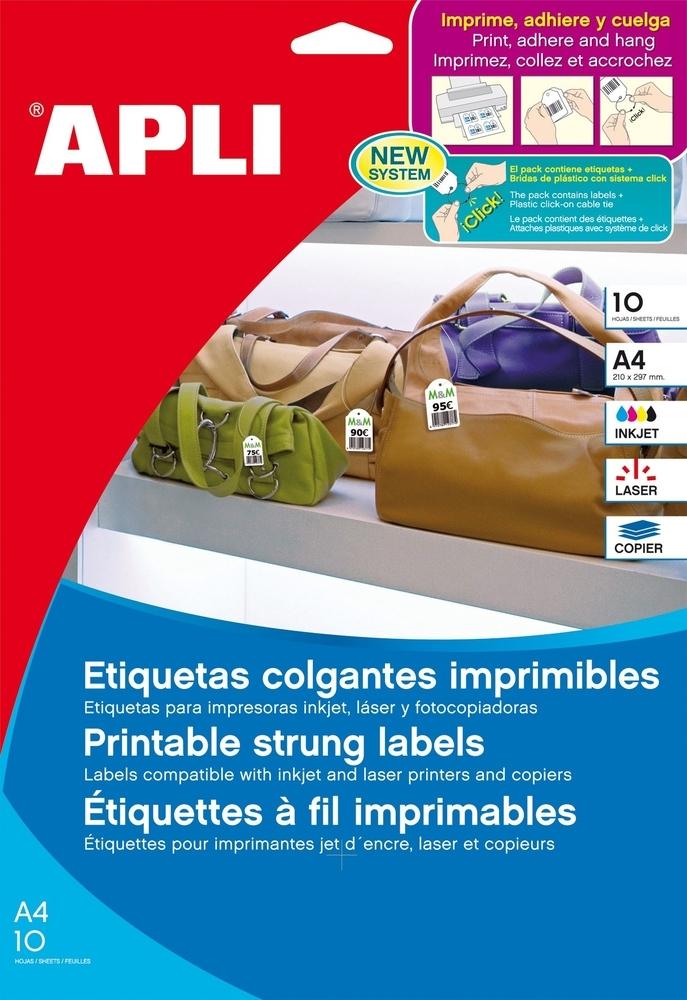 Etiqueta tarjeta colgante Apli 36x53 milimetros 10 hojas 11947