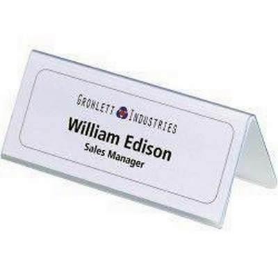 C.25 portanombres sobremesa Durable de plástico rígido transparente 6,1x21cm 8052