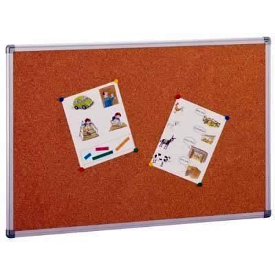 Tablero anuncios corcho Faibo marco aluminio 100x150cm