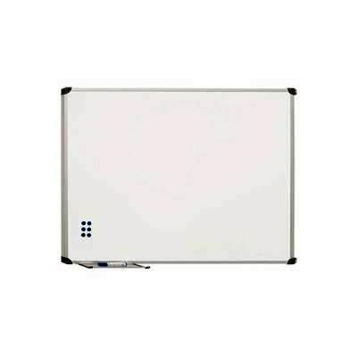 Pizarra blanca mural acero vitrificado 120X300cm Rotulador, papel e imanes