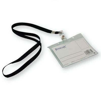 Tarjeta identificación Bismark horizontal 10,9x9,2cm negro 318674