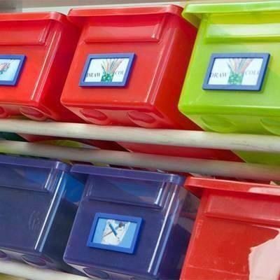 Paq.4 marcos identificación Tarifold 120x45mm azul