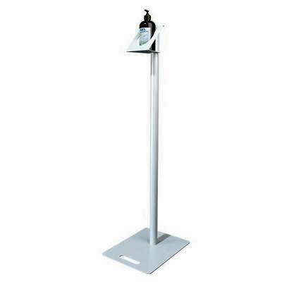 Soporte peana para dosificador de gel blanco