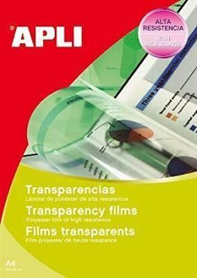 Acetato Apli para laser ref. 1062 100 hojas tamaño A-4