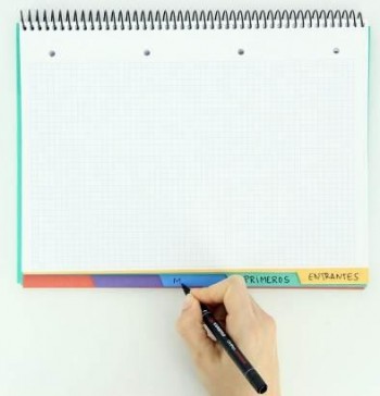 Block espiral Oxford EuropeanBook 5 90g 100h cuadrícula 5x5 A5+ colores surtidos 400135623