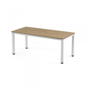 Mesa Rectangular 120x60x72-77cm 2000AD01 Aluminio/Haya