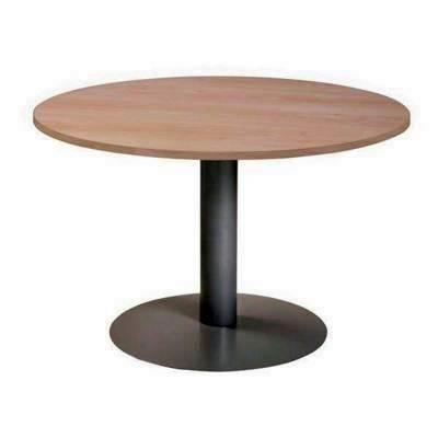 Mesa Reunion Pie Columna 120x72cm 3006AT02 Aluminio/Gris