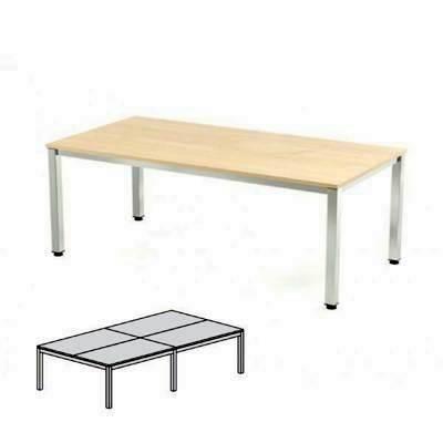 Mesa Reunion 320x163x72-77cm 2203AD02 Aluminio/Gris