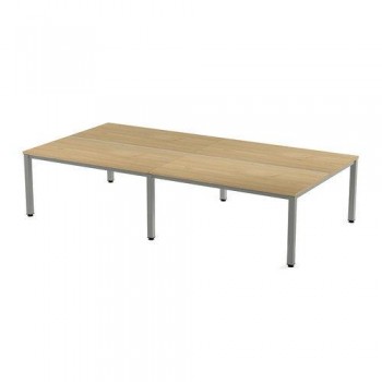 Mesa Reunion 320x163x72-77cm 2203AD02 Aluminio/Gris