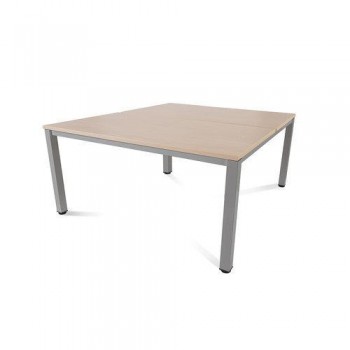 Mesa Reunion 360x163x72-77cm 2204AD01 Aluminio/Haya