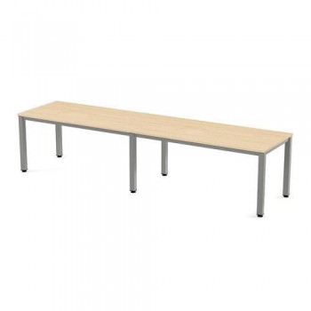 Mesa Doble Rectangular Rocada 360x80x72-77cm 2210AD01 Aluminio/Haya