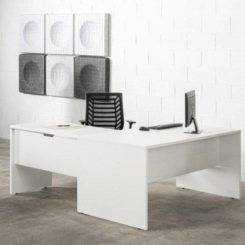 Mesa Rectangular Work Rocada 140x80x72 2001AW04V26 Blanco/Blanco