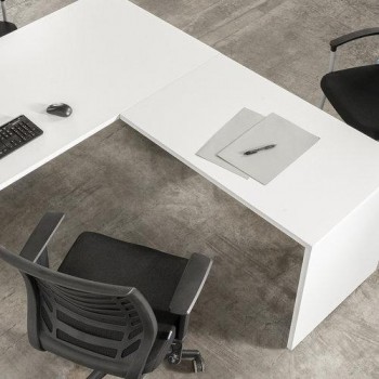Ala mesa rectangular serie Work Rocada 100x60x72cm. 2102AW04V26 blanco/blanco