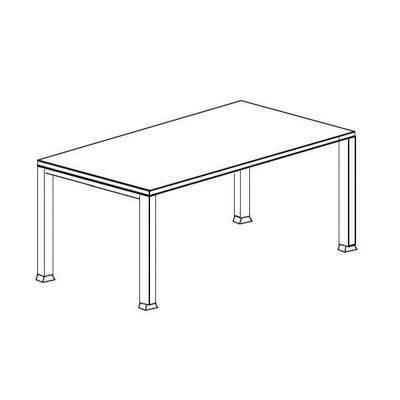 Mesa Rectangular Serie Nova Melaminada 140x80x74cm 702.8033 Blanco/Roble