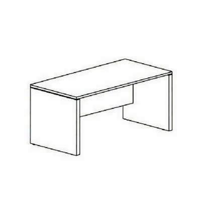 Mesa Rectangular Serie New Pano Melaminada 160x80x75cm 7070.7004 Blanco/Roble